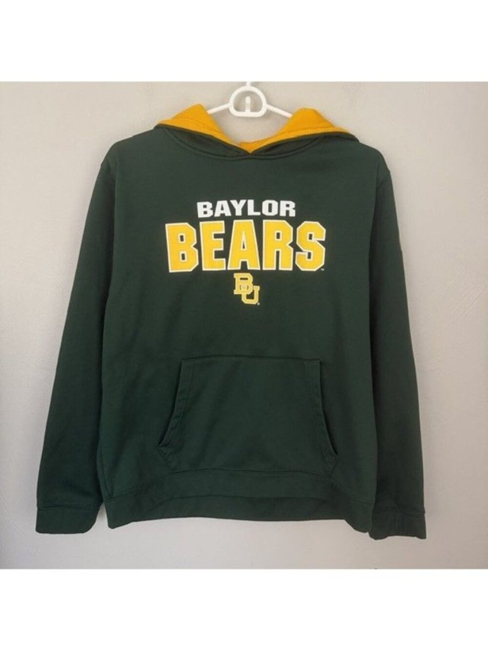 Baylor Bears Hoodie Youth 20 XL College Football Green Yellow Fleece Colosseum